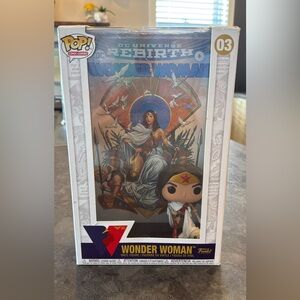 Funko Wonder Woman Pop Figure with Red, Gold, White Accents